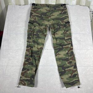 Supply & Demand Omega Cargo Pants Mens Green Camo Straight Leg Military Size L‎